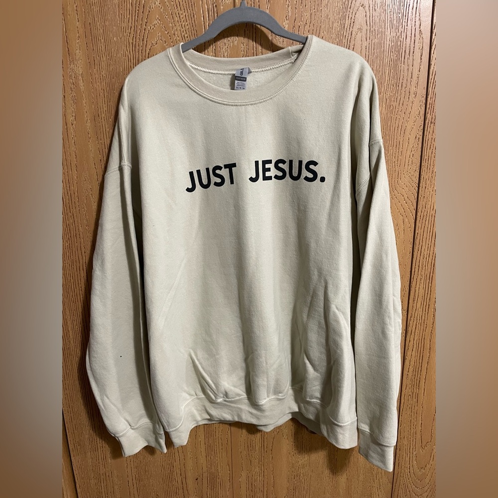 GILDAN JUST JESUS sweatshirt XL